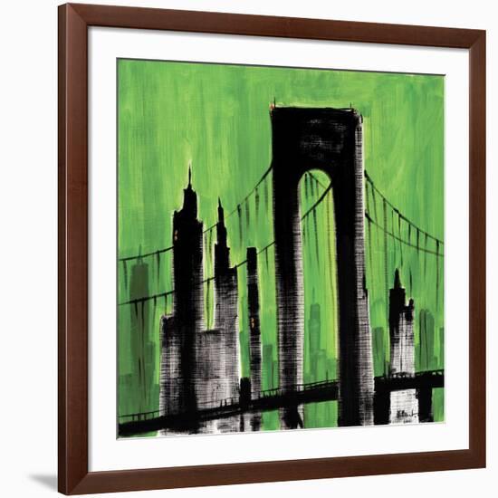 Green Cityscape-Paul Brent-Framed Art Print