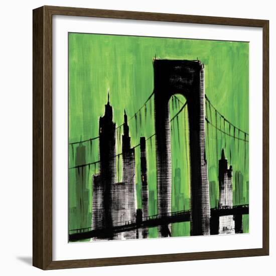 Green Cityscape-Paul Brent-Framed Premium Giclee Print