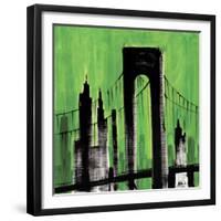 Green Cityscape-Paul Brent-Framed Premium Giclee Print