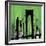 Green Cityscape-Paul Brent-Framed Premium Giclee Print