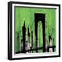 Green Cityscape-Paul Brent-Framed Premium Giclee Print