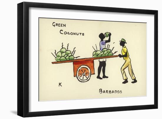 Green Coconuts, Barbados-null-Framed Giclee Print