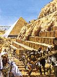 Construction of the Great Pyramid at Giza-Green-Giclee Print