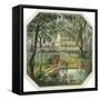 Green Cove Brand Cigar Box Label-Lantern Press-Framed Stretched Canvas