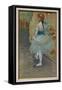 Green dancer. Around 1878. Pastel on paper.-Edgar Degas-Framed Stretched Canvas