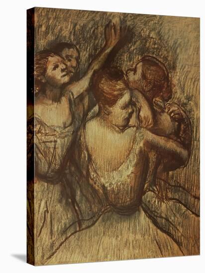 Green Dancers-Edgar Degas-Stretched Canvas