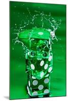 Green Dice Splash-Steve Gadomski-Mounted Photographic Print