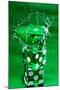 Green Dice Splash-Steve Gadomski-Mounted Photographic Print