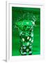 Green Dice Splash-Steve Gadomski-Framed Photographic Print