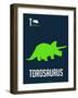 Green Dinosaur-NaxArt-Framed Art Print