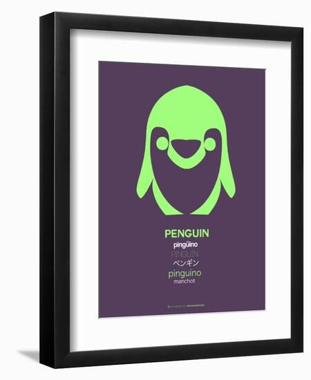 Green Dolphin Multilingual Poster-NaxArt-Framed Art Print