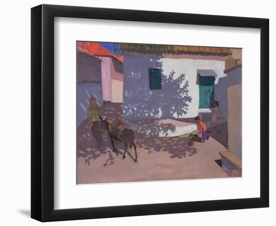 Green Door and Shadows, Lesbos, 1996-Andrew Macara-Framed Giclee Print