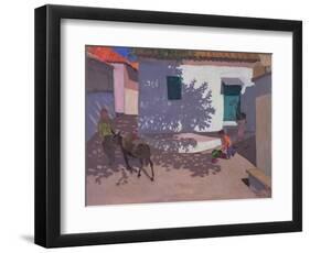 Green Door and Shadows, Lesbos, 1996-Andrew Macara-Framed Giclee Print