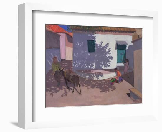 Green Door and Shadows, Lesbos, 1996-Andrew Macara-Framed Giclee Print