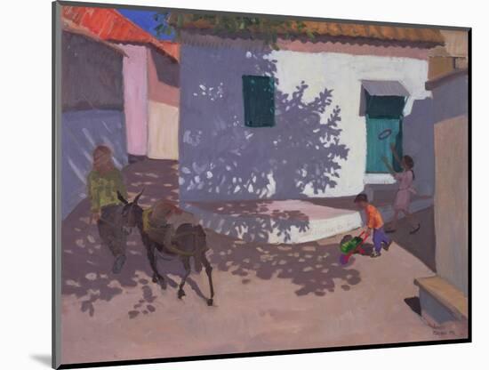 Green Door and Shadows, Lesbos, 1996-Andrew Macara-Mounted Giclee Print