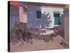 Green Door and Shadows, Lesbos, 1996-Andrew Macara-Stretched Canvas