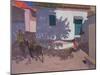 Green Door and Shadows, Lesbos, 1996-Andrew Macara-Mounted Giclee Print