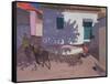 Green Door and Shadows, Lesbos, 1996-Andrew Macara-Framed Stretched Canvas