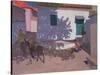 Green Door and Shadows, Lesbos, 1996-Andrew Macara-Stretched Canvas