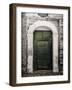 Green door in Penne-Andrea Costantini-Framed Photographic Print