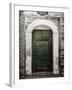 Green door in Penne-Andrea Costantini-Framed Photographic Print