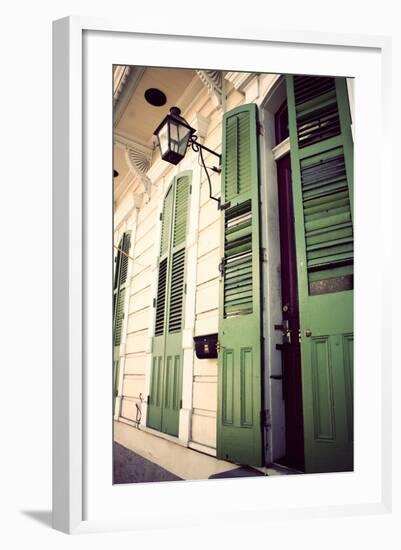 Green Doors in Usa-Jillian Melnyk-Framed Photographic Print