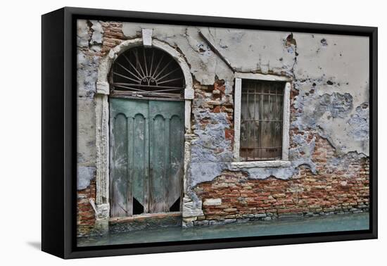 Green Doorway, Venice, Italy-Darrell Gulin-Framed Stretched Canvas