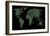 Green Dot Map-Kodo34-Framed Art Print