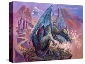 Green Dragon - Enhanced-Judy Mastrangelo-Stretched Canvas
