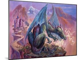 Green Dragon - Enhanced-Judy Mastrangelo-Mounted Giclee Print