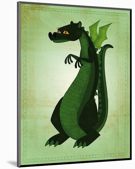 Green Dragon-John Golden-Mounted Art Print