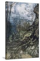 Green Dragon-Arthur Rackham-Stretched Canvas