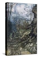 Green Dragon-Arthur Rackham-Stretched Canvas