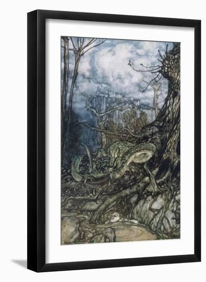 Green Dragon-Arthur Rackham-Framed Art Print