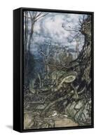 Green Dragon-Arthur Rackham-Framed Stretched Canvas