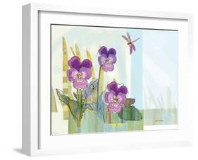 Green Earth Pansie 13-Robbin Rawlings-Framed Art Print