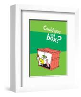 Green Eggs Would You Collection II - Could You in a Box? (green)-Theodor (Dr. Seuss) Geisel-Framed Art Print