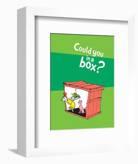 Green Eggs Would You Collection II - Could You in a Box? (green)-Theodor (Dr. Seuss) Geisel-Framed Art Print