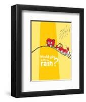 Green Eggs Would You Collection III - Would You in the Rain? (yellow)-Theodor (Dr. Seuss) Geisel-Framed Art Print