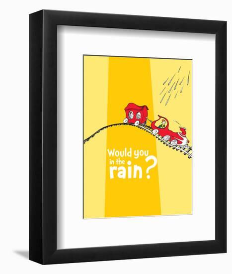 Green Eggs Would You Collection III - Would You in the Rain? (yellow)-Theodor (Dr. Seuss) Geisel-Framed Art Print