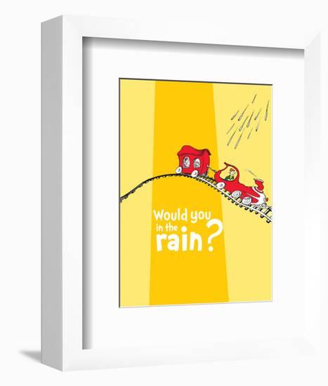 Green Eggs Would You Collection III - Would You in the Rain? (yellow)-Theodor (Dr. Seuss) Geisel-Framed Art Print