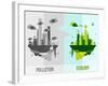 Green Environment Illustration-cienpies-Framed Art Print