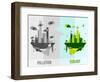 Green Environment Illustration-cienpies-Framed Art Print