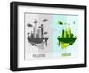 Green Environment Illustration-cienpies-Framed Art Print