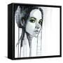 Green Eyes-null-Framed Stretched Canvas