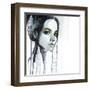 Green Eyes-null-Framed Art Print