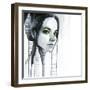 Green Eyes-null-Framed Art Print