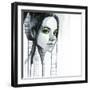 Green Eyes-null-Framed Art Print