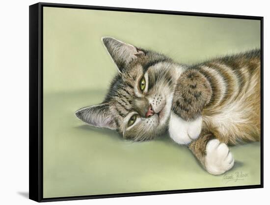 Green Eyes-Janet Pidoux-Framed Stretched Canvas