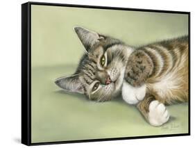 Green Eyes-Janet Pidoux-Framed Stretched Canvas